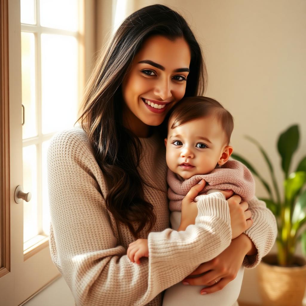 Renata M. com seu filho Lucca
